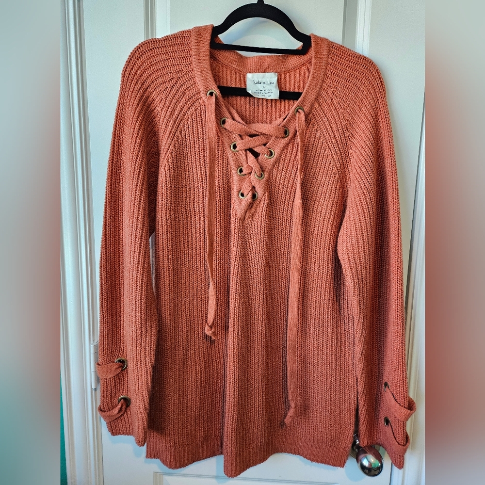 Burnt Orange Knit Sweater